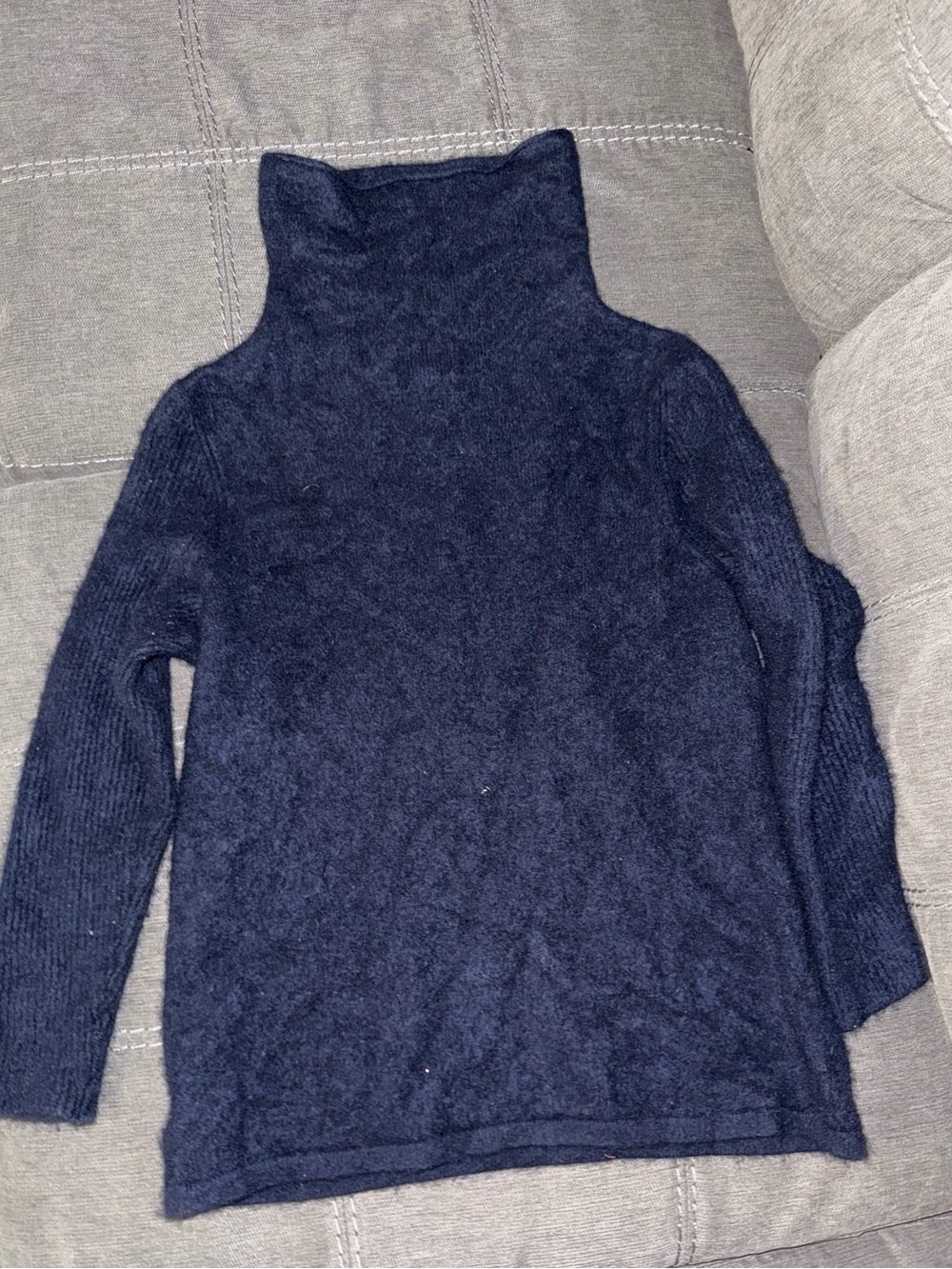 Pure Collection Navy Turtleneck Cashmere Blend Sweater 100% cashmere